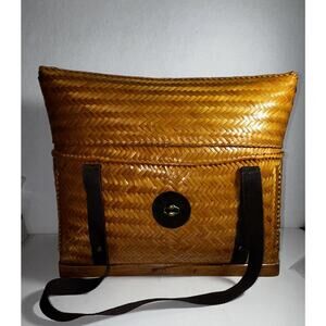 Woven‎ Rattan Purse Large